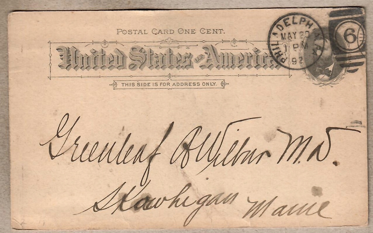 USA ,1892 r. karta