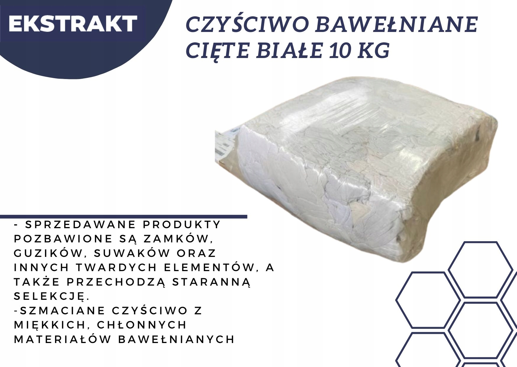 Czyściwo bawełniane białe 10 kg EAN (GTIN) 5906268526052