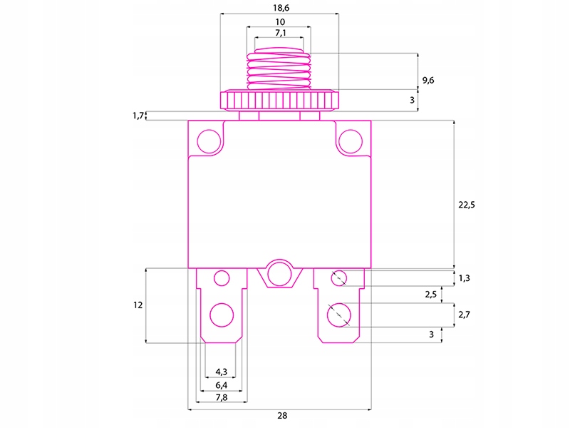 BEZPIECZNIK WYŁĄCZNIK TERMOBIMETALICZNY MR1 5A Producent Prolech