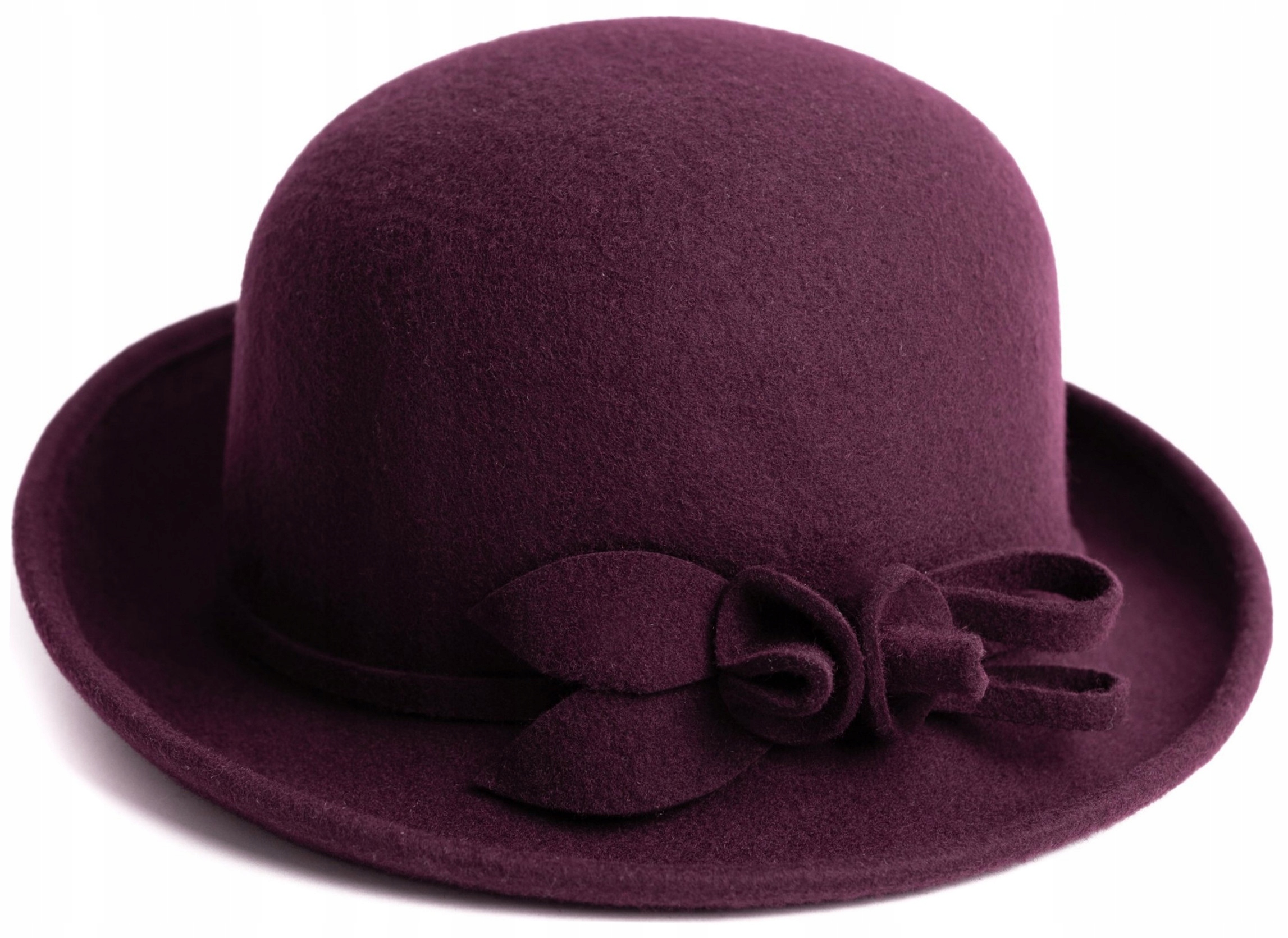 Polský plstěný dámský klobouk Camille plstěný, klasický, Buráčkový