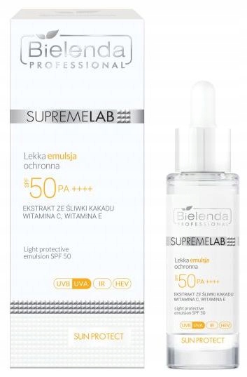 BIELENDA PROFESSIONAL Supreme Lab LEKKA EMULSJA OCHRONNA SPF50 PA++++