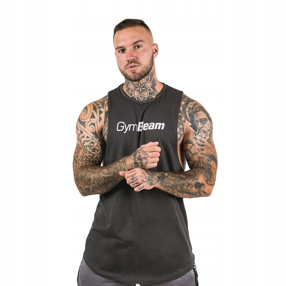 

Koszulka Tank Top Bez Rękawów Szara GymBeam L