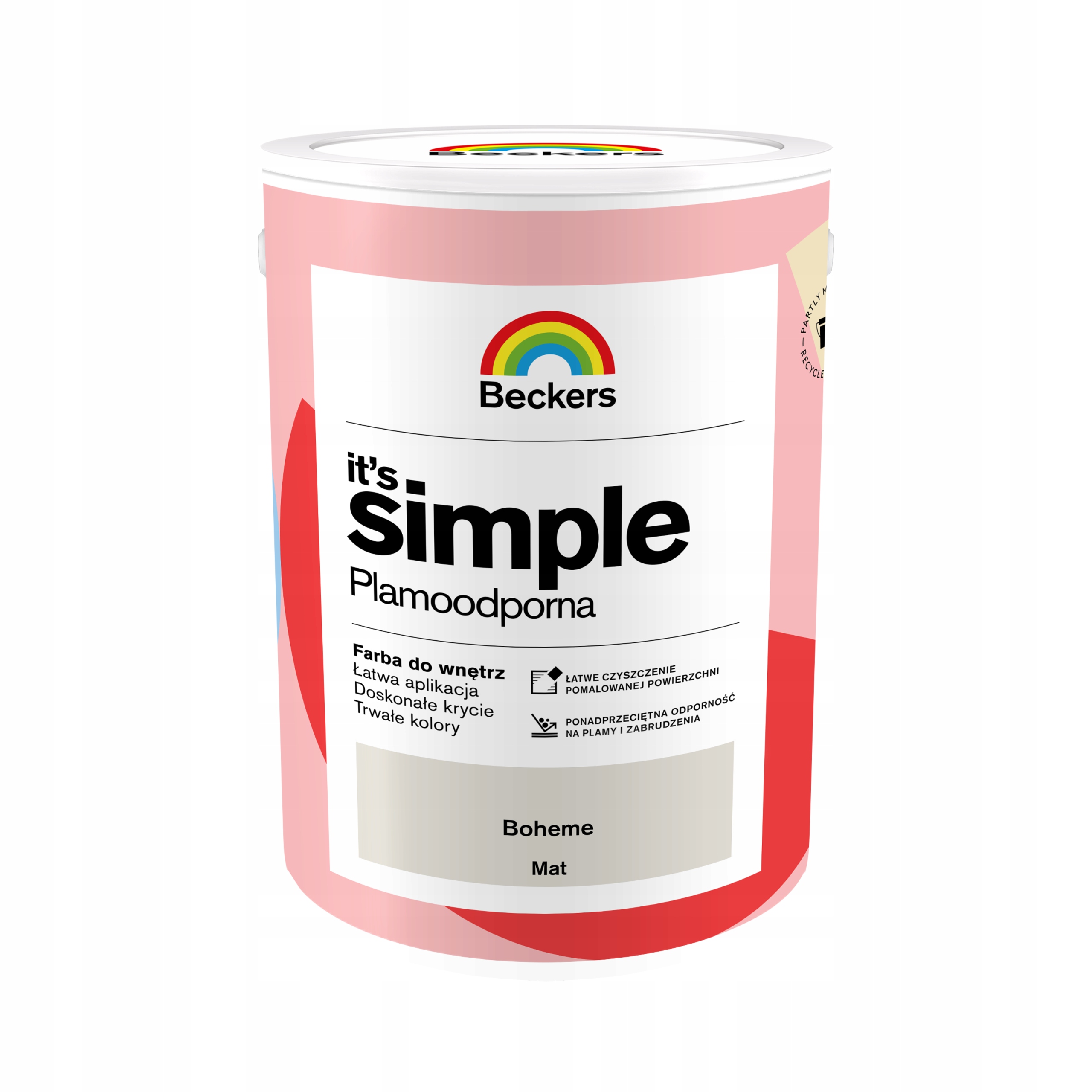 Beckers It's Simple Farba do ścian Plamoodporna Boheme 5L