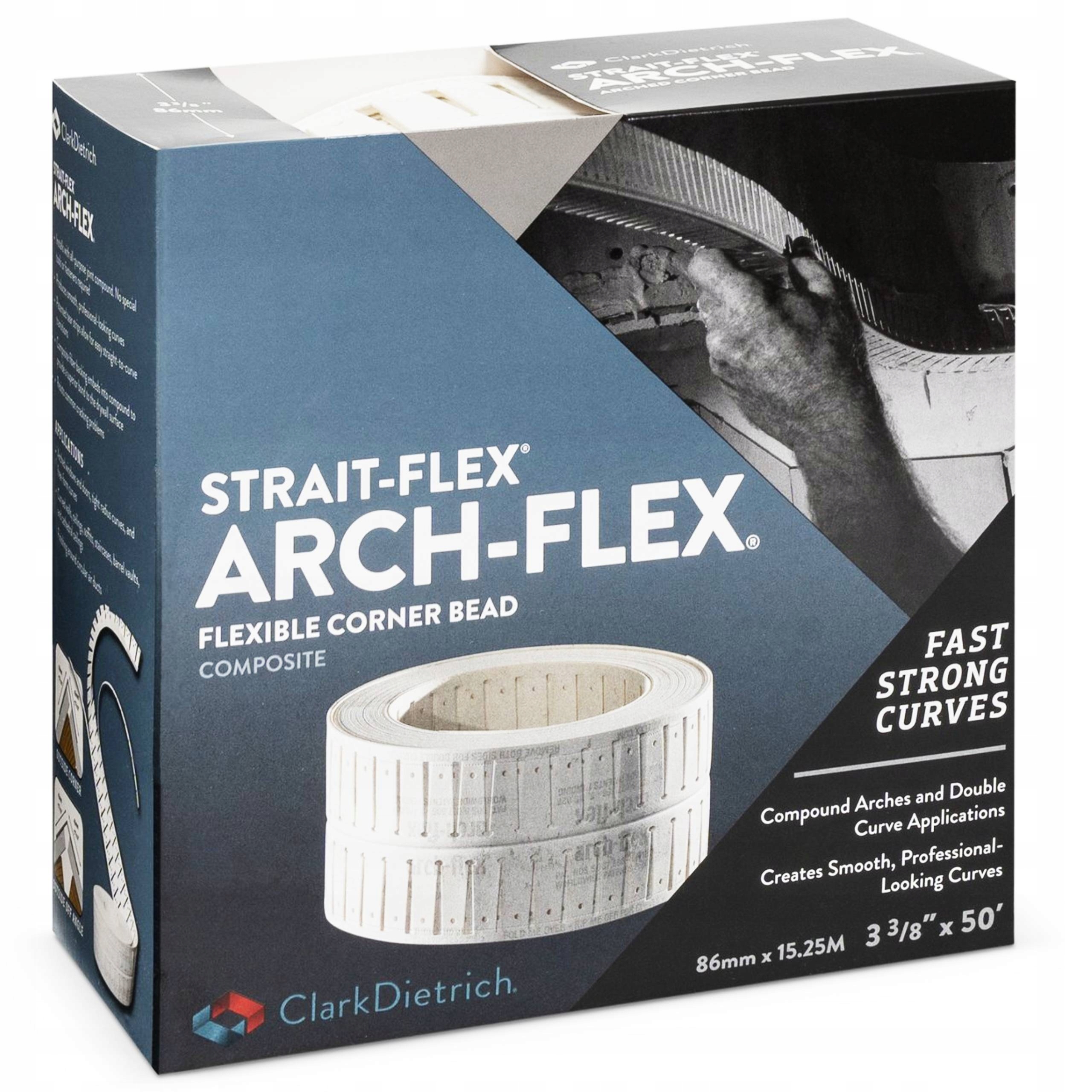 Páska na oblouky a zaoblení 15 m Arch-flex s šedými nápisy Americká