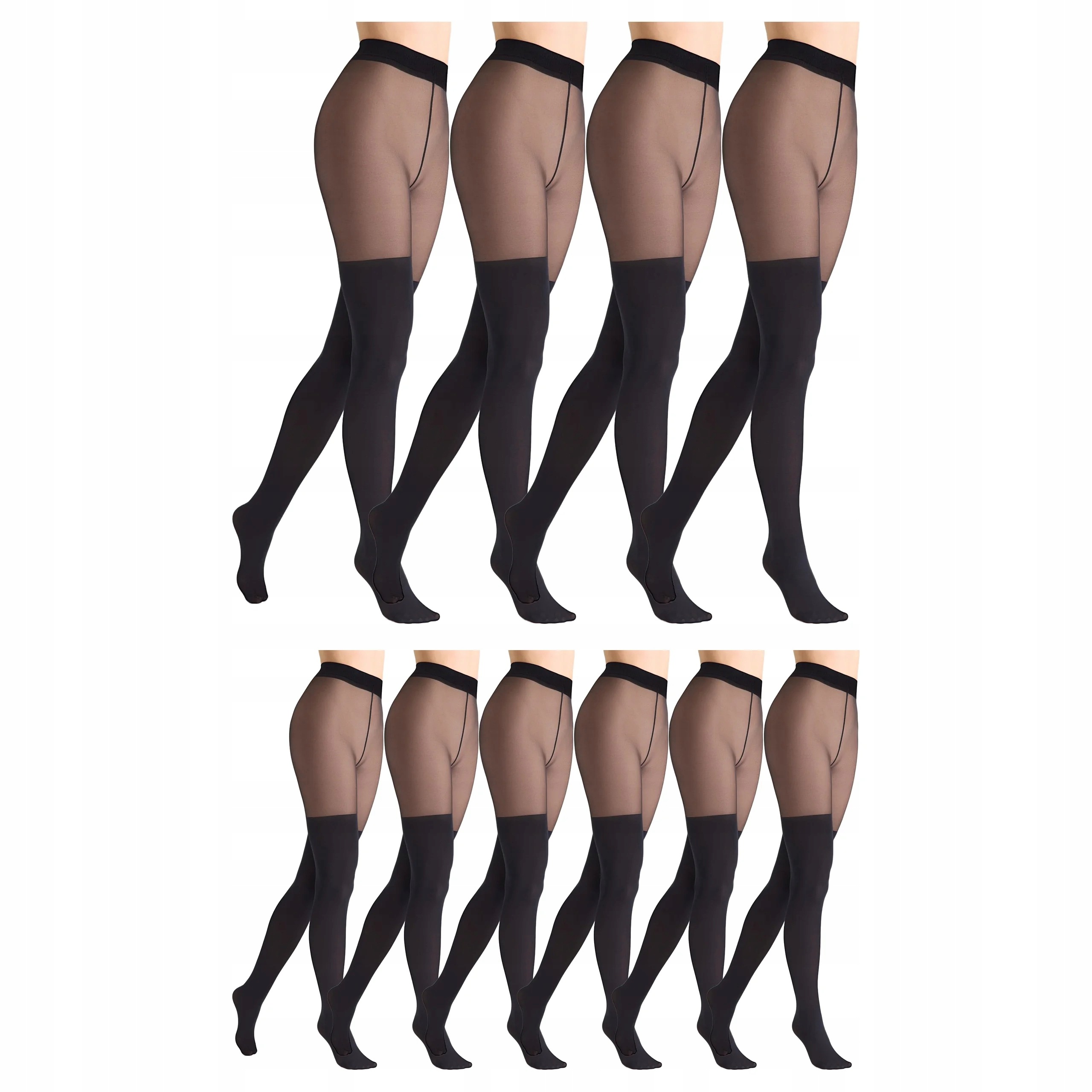 10 x Punčocháče napodobující podkolenky Zazu Classic 60 den Marilyn Nero 1/2