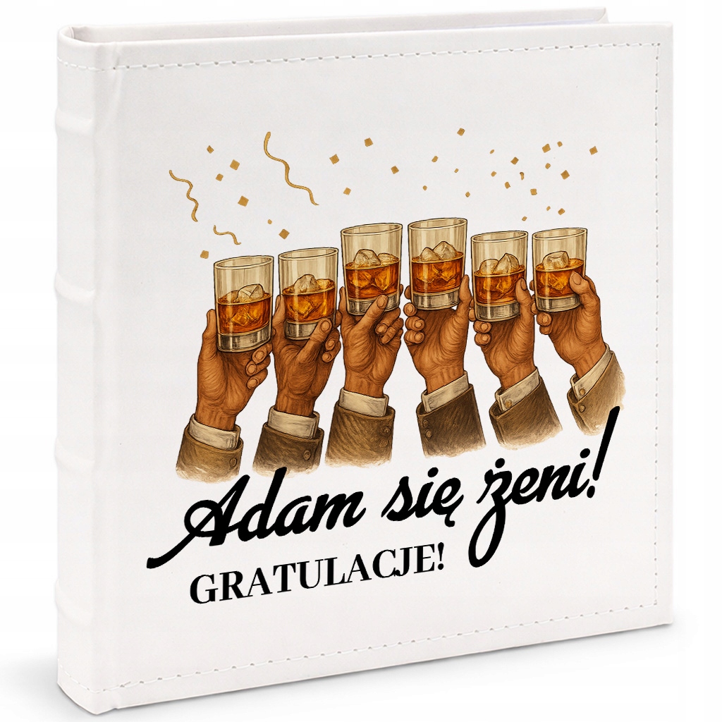 Kožený album Bílý 10 cm x 15 cm Na Fotografie *jméno* Se Žení! Jako Dárek