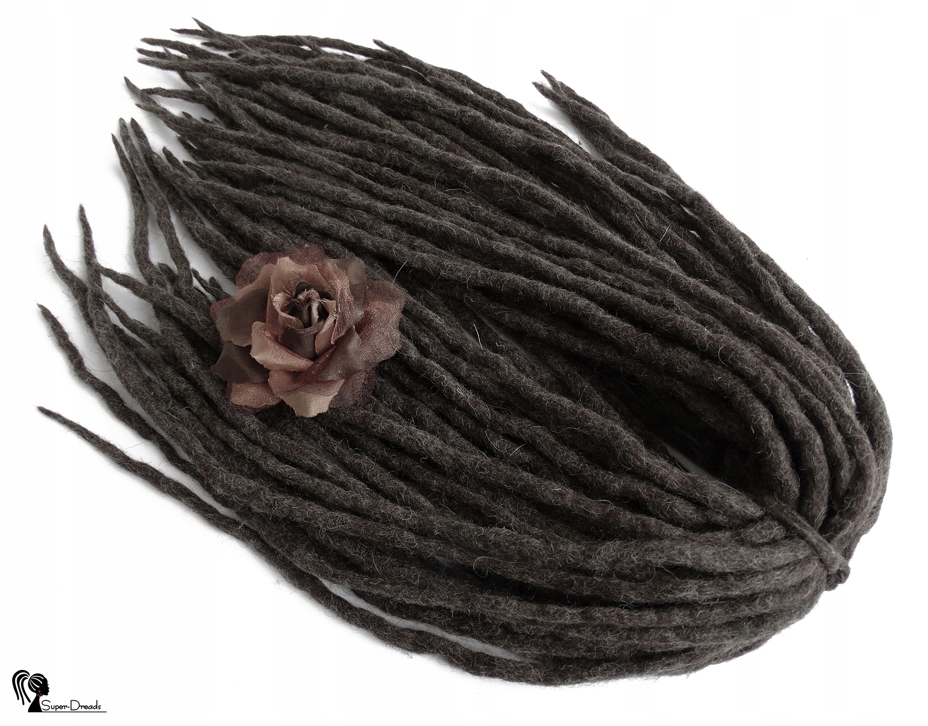 Vlněné pastelky Dredy, hnědý melír, Horká Čokoláda, 40 kusů