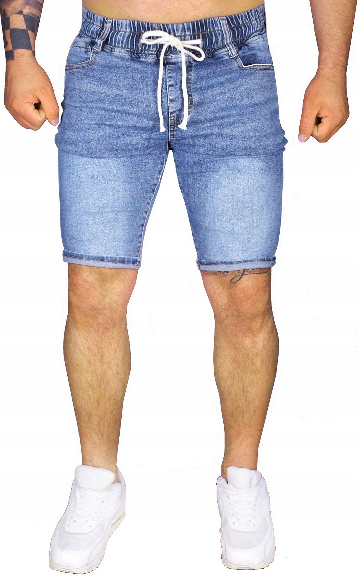 

Spodenki Męskie Krótkie Jeansowe Jeans Elastyczne