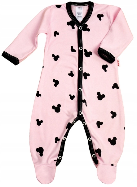 PAJAC pajacyk WCZEŚNIAK wzór MYSZKA RÓŻ 50 KLEKLE