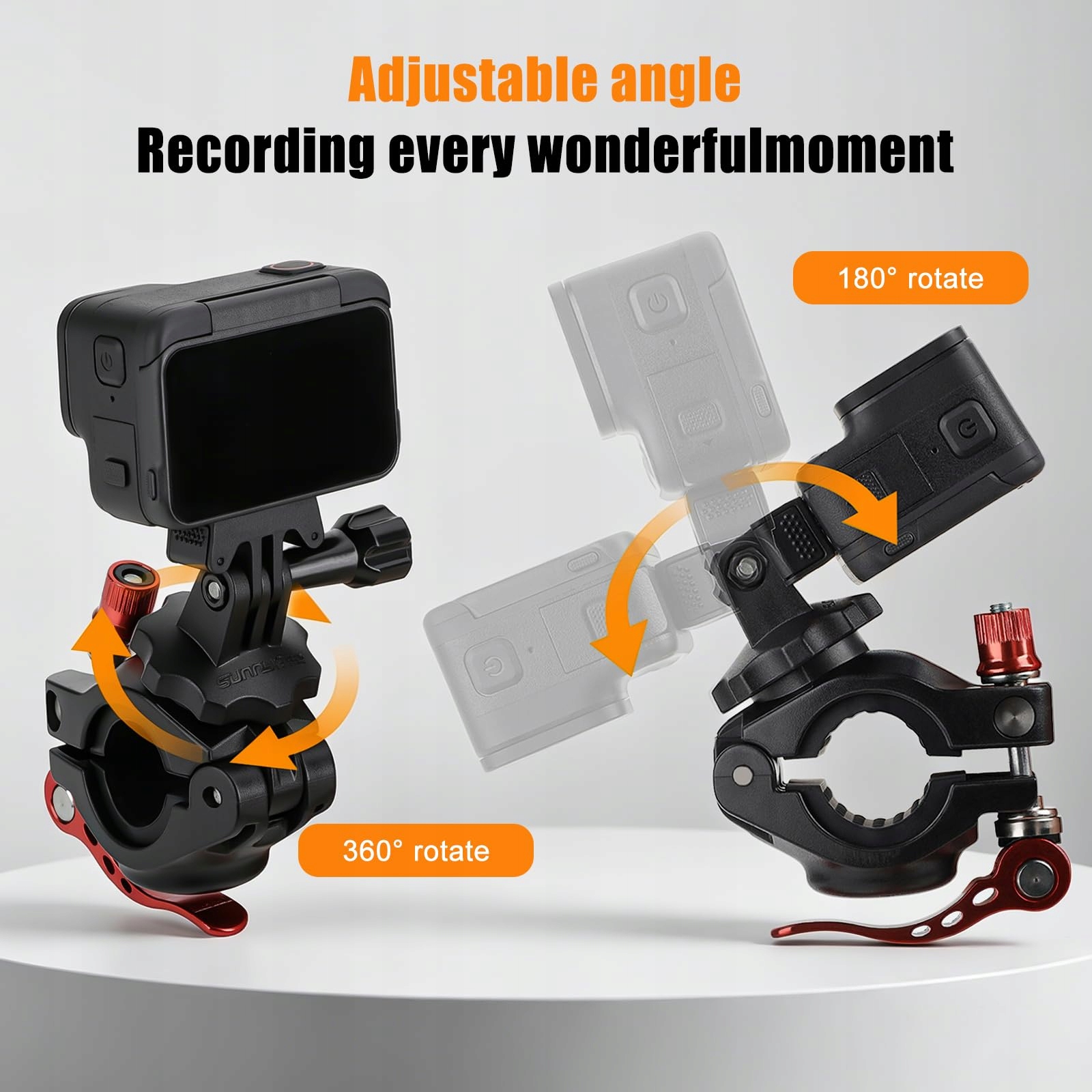 Uchwyt Na Kierownicę Roweru Motocykla Do Kamer DJI GoPro Insta360 SYACHI — miniatura 5