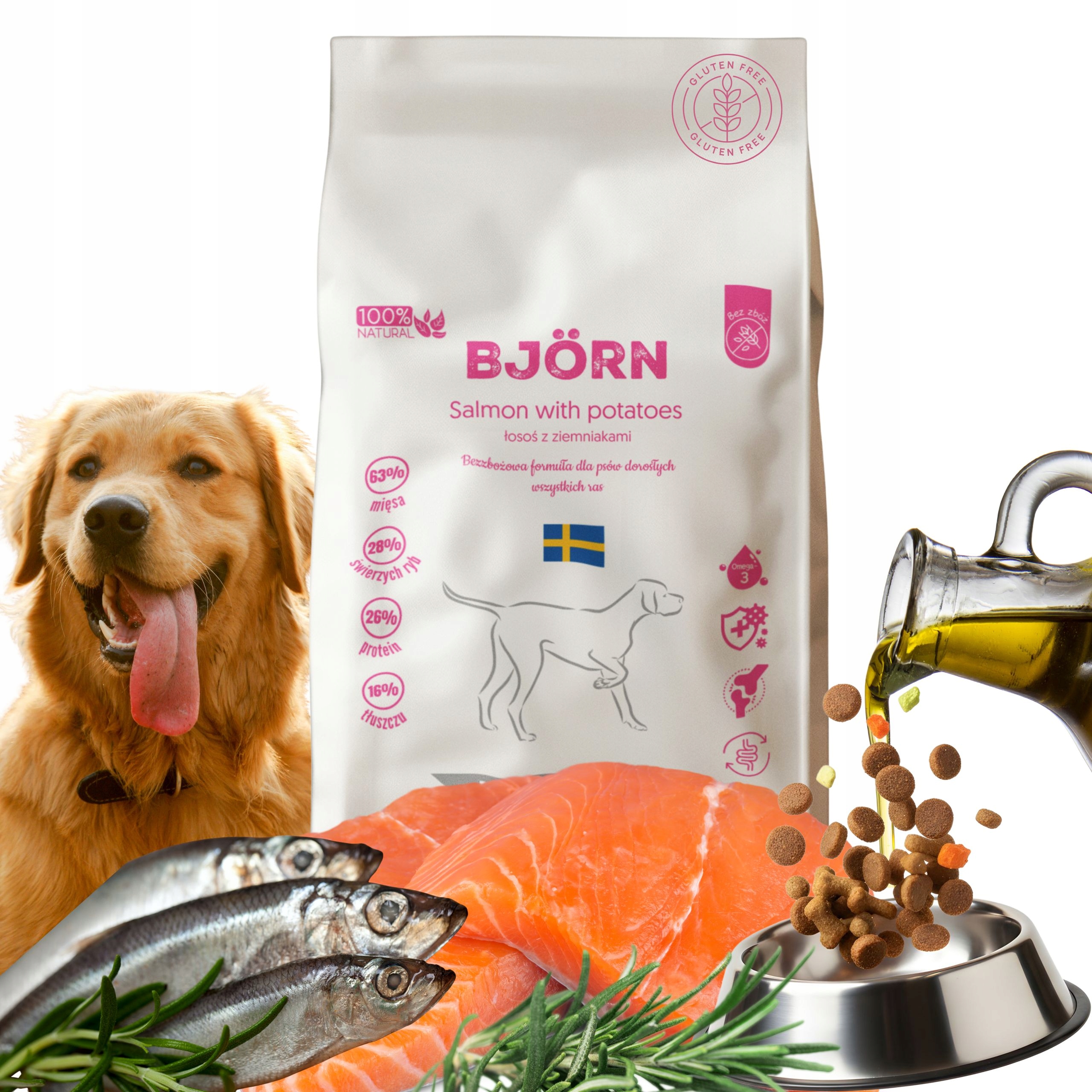 Levně Björn bezobilné suché krmivo pro psy Salmon with Potatoes SuperPremium 10 kg