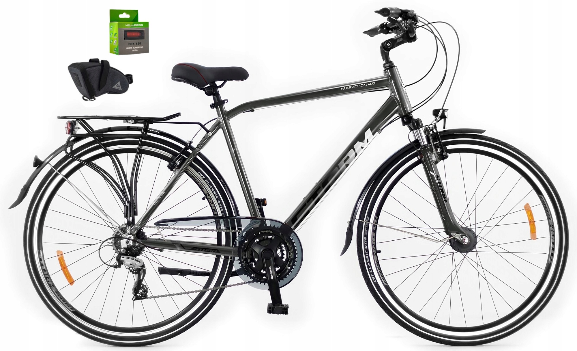 Rower 28 Storm Marathon 4.0 trekking Al. M Acera 3x8 V-br 19" grafit