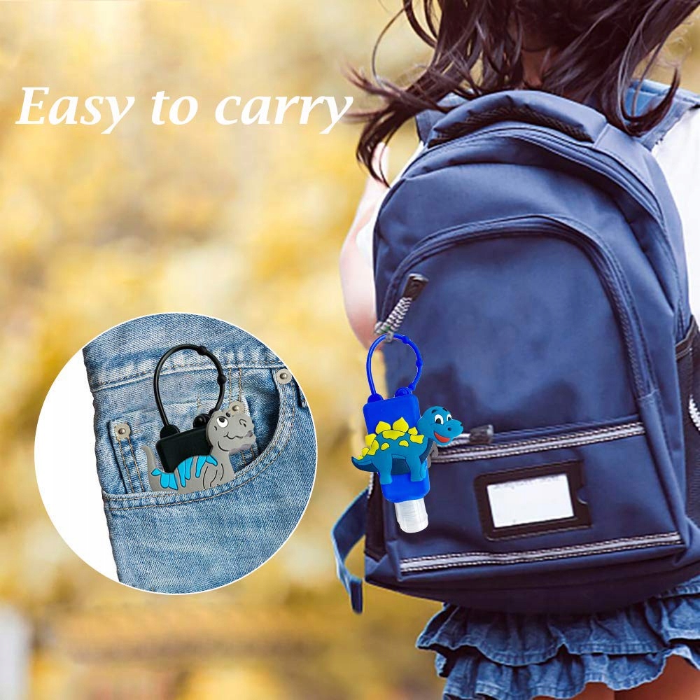 BUTELKI DO DEZYNFEKCJI RĄK ETUI Z DINOZAURAMI 4SZT Marka inna marka