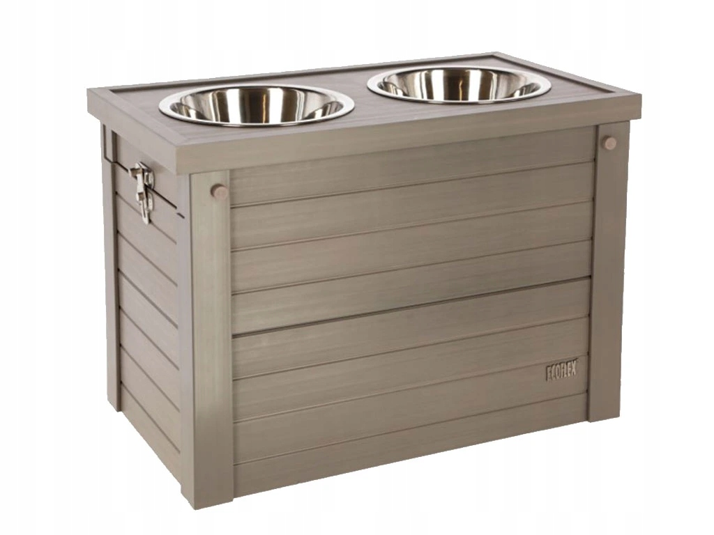 Levně Vyvýšené misky pro psy se zásobníkem Kerbl 80529 Eko, 54x30x39,5 cm