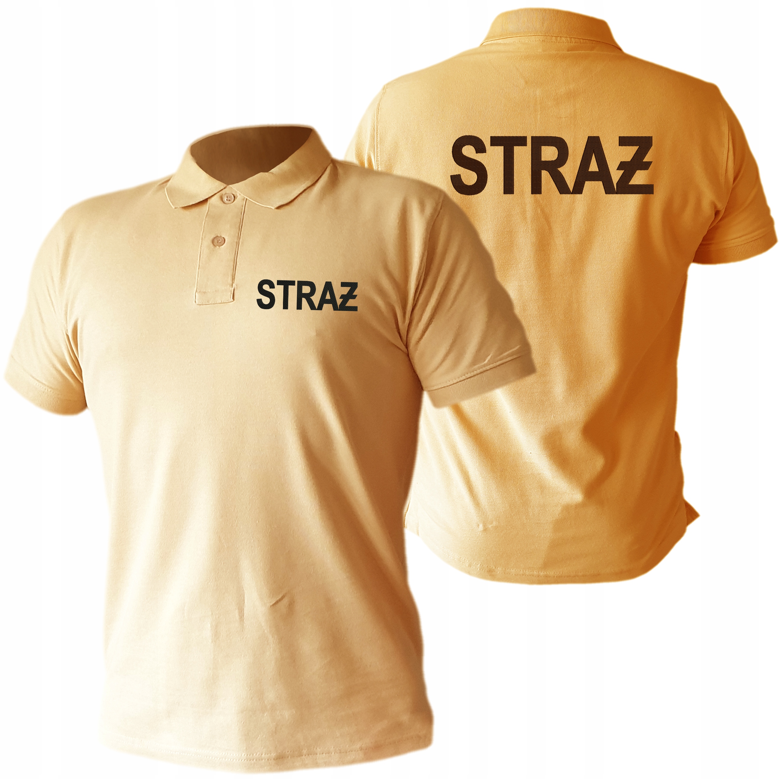 

Koszulka polo w kolorze piaskowym z haftem Straż