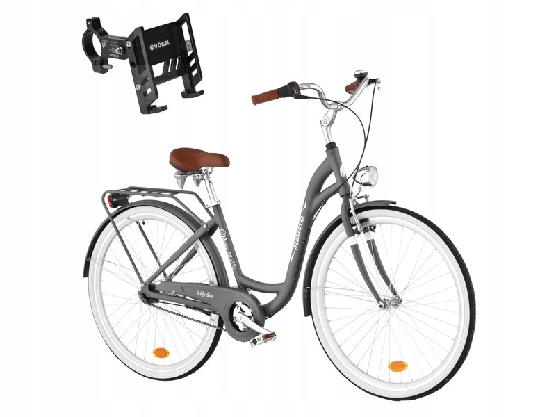 Rower miejski Indiana Moena A7B 28 cali damski Grafitowy Uchwyt Vögel