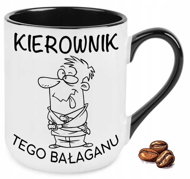 Kubek Elegant Czarny Upominek Kierownik Tego Bałaganu