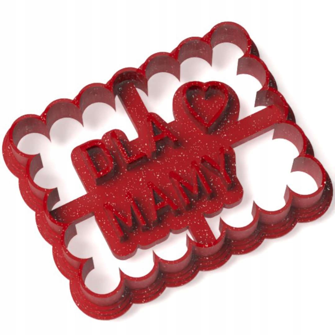 

Foremka do ciasta Dla Mamy serce Czerwony Brokat