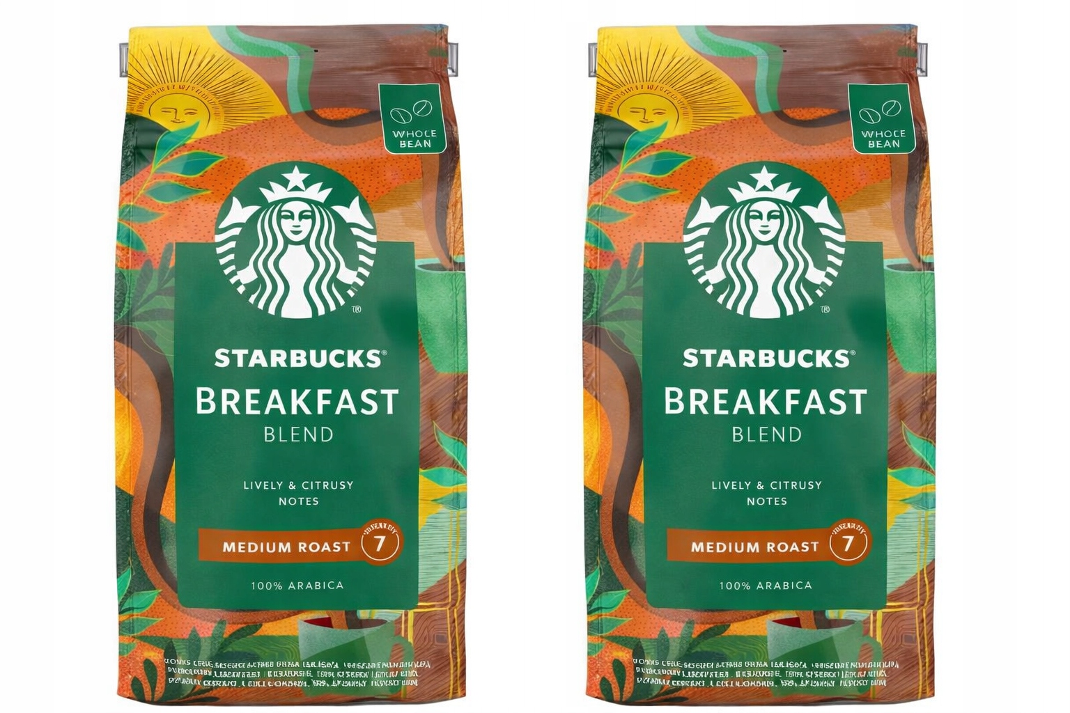 Kawa ziarnista arabica 100% Starbucks Breakfast Blend 2х450 g