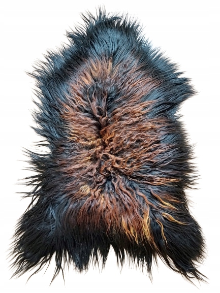 Islandská ovčia koža Ohnivá čierna kučeravé vlasy