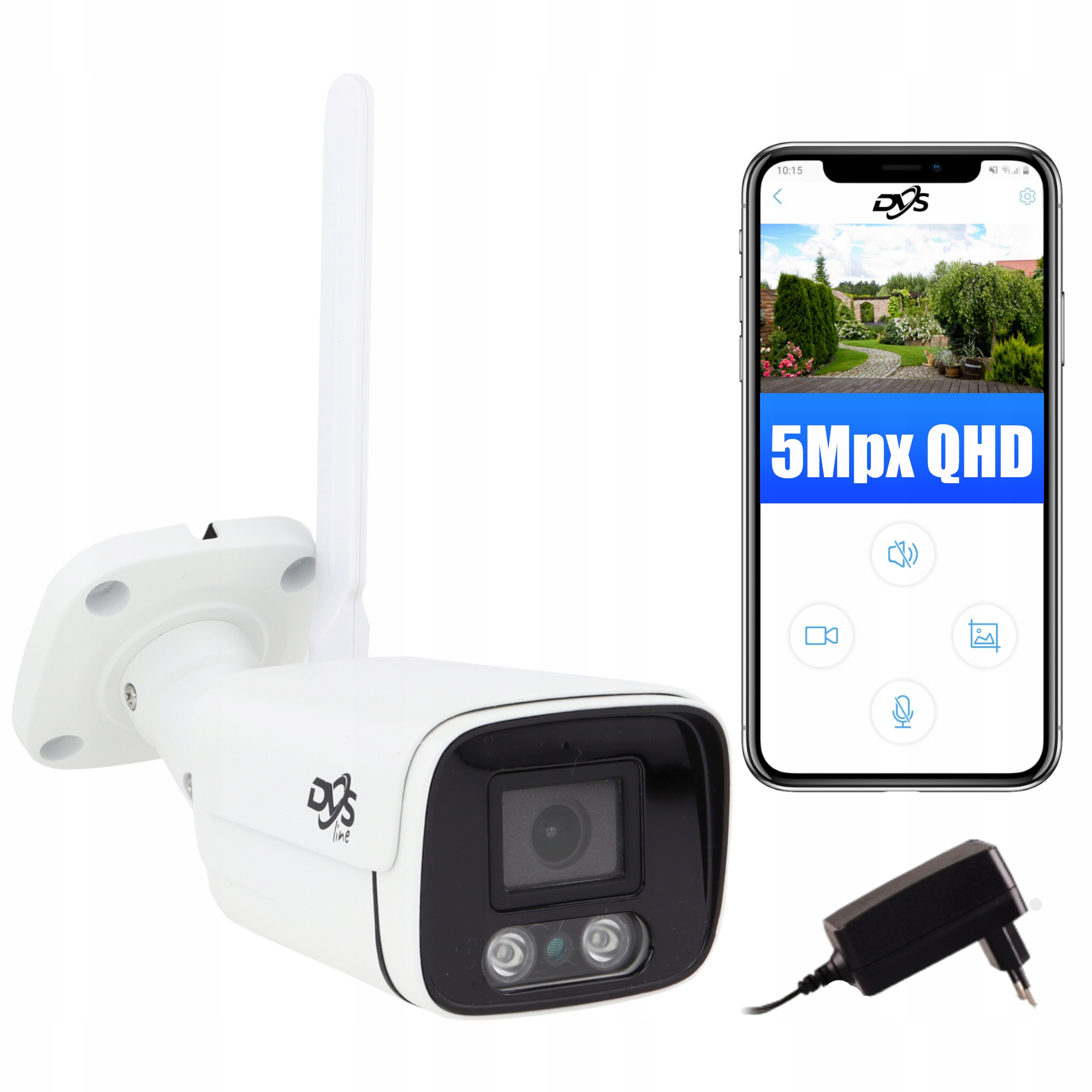 

Bezprzewodowa zewnętrzna kamera Dvs Ip WiFi 5Mpx