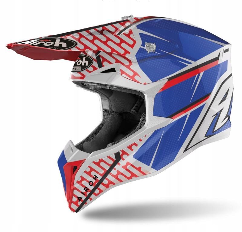 KASK MOTOCYKLOWY CROSS OFFROAD ENDURO AIROH WRAAP Idol red/blue gloss R 2XL
