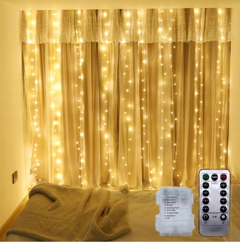 

kurtyna świetlna Led 3x2m lampki Na Baterie
