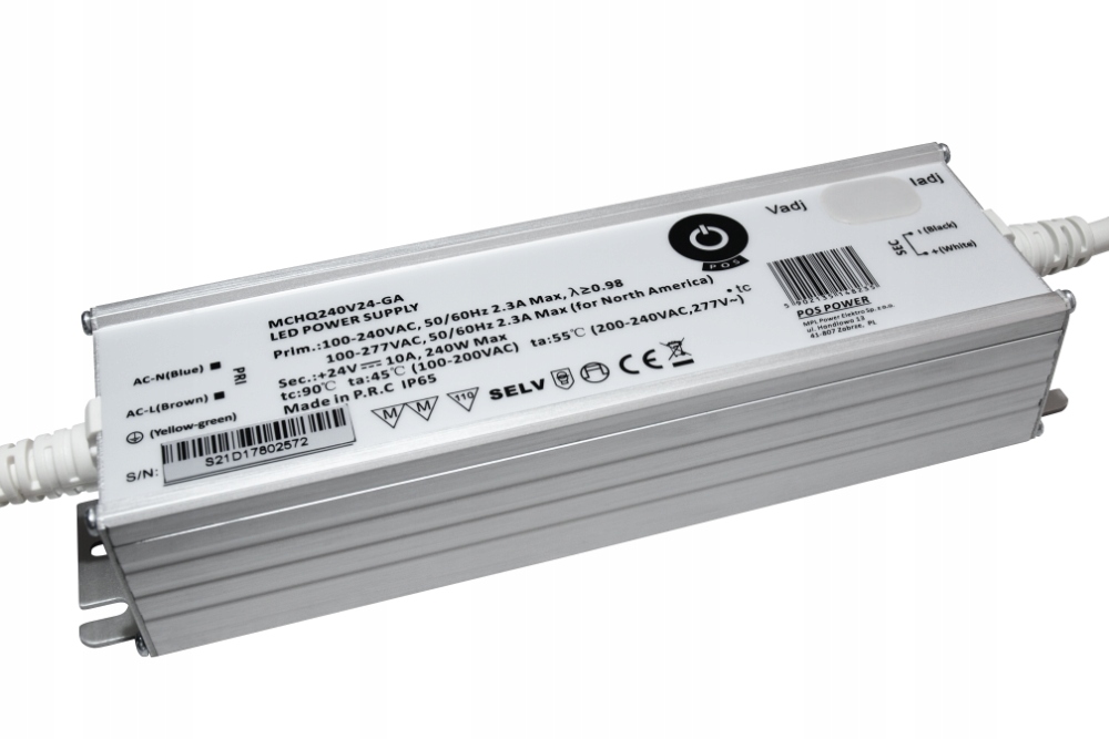 Hermetický napájací zdroj MCHQ320V24-GA 320W 24V 13,3A Led Pos Power