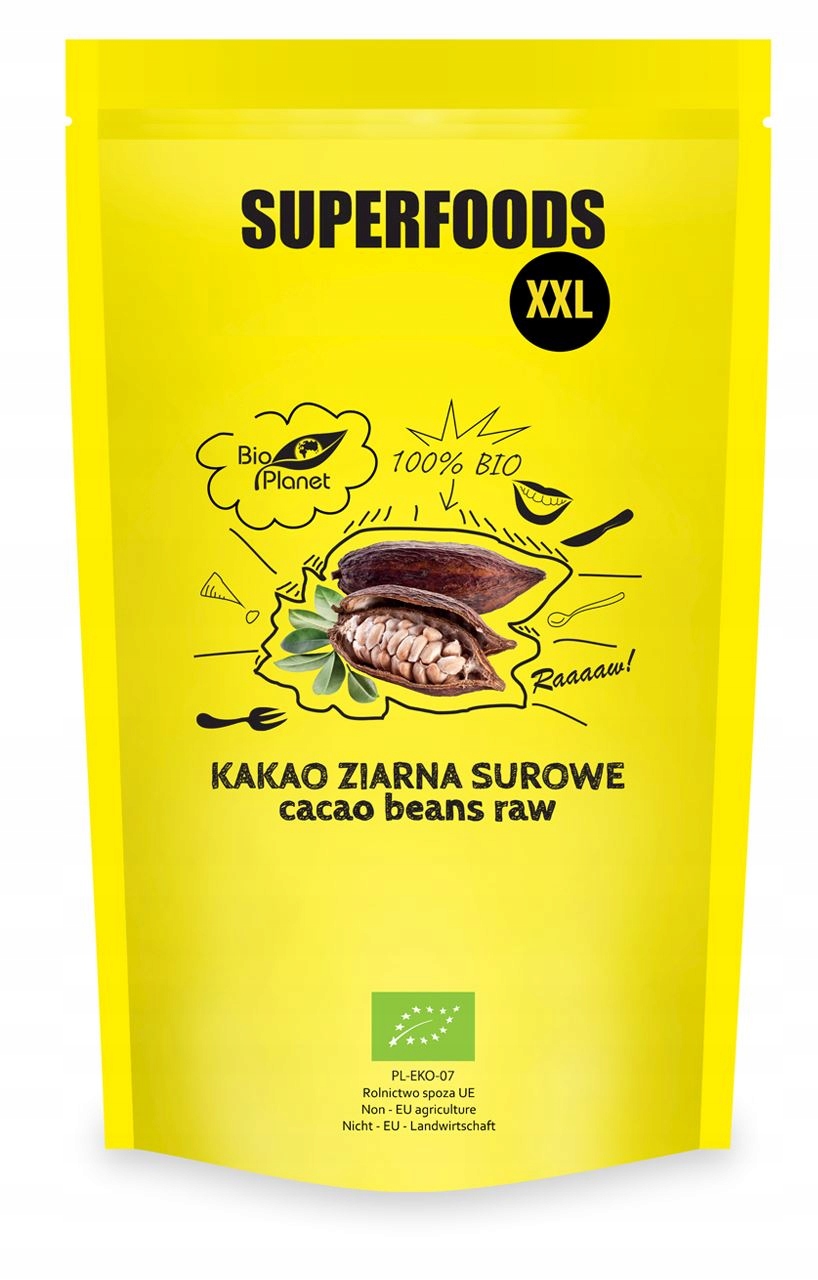 Levně Kakao Surová zrna Bio 600 g Bio Planet