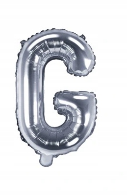 

Balon foliowy Litera "g" 35cm, srebrny