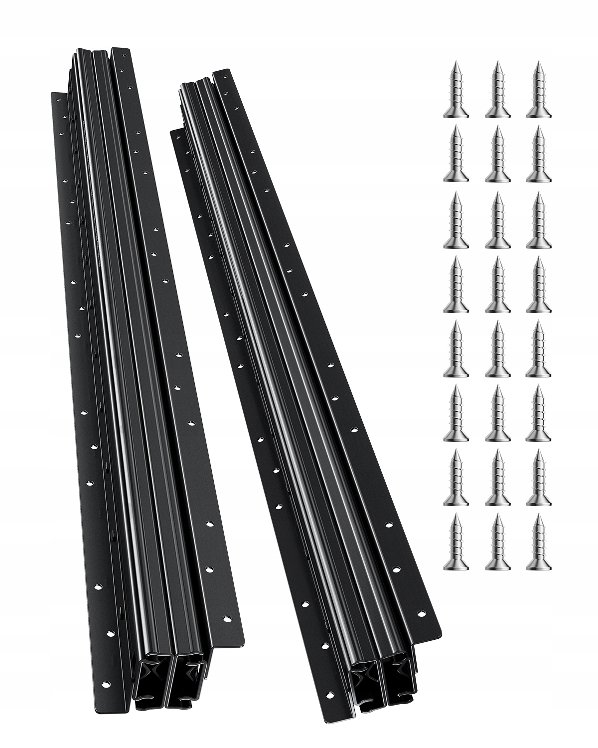 Vodiace Lišty Do Zásuviek Vevor 80 CM, Plný Výsuv, Nosnosť 117 Kg, Silné Čierne