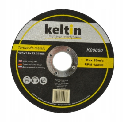 

Tarcza do cięcia metalu 125x1.0mm Keltin