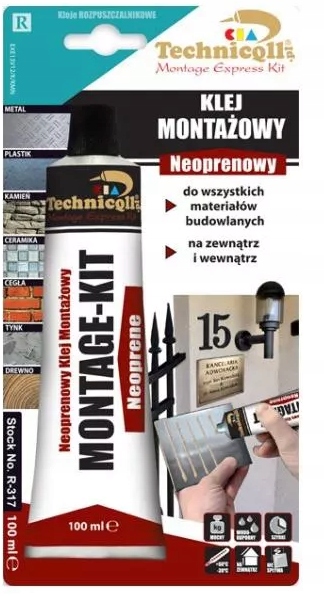 KLEJ MONTAŻOWY NEOPRENOWY MOCNY TECHNICQLL R-317