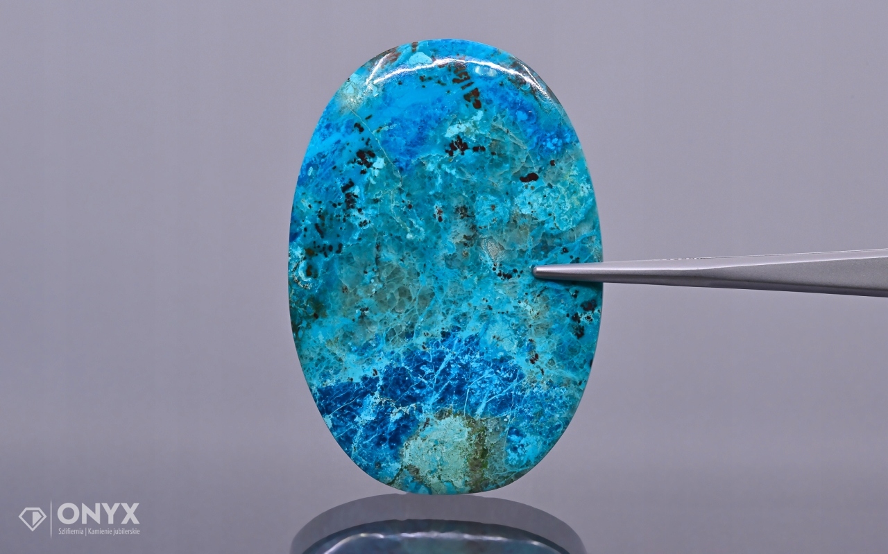 Šatukit nízký kabošon ovál 50x35,5 mm