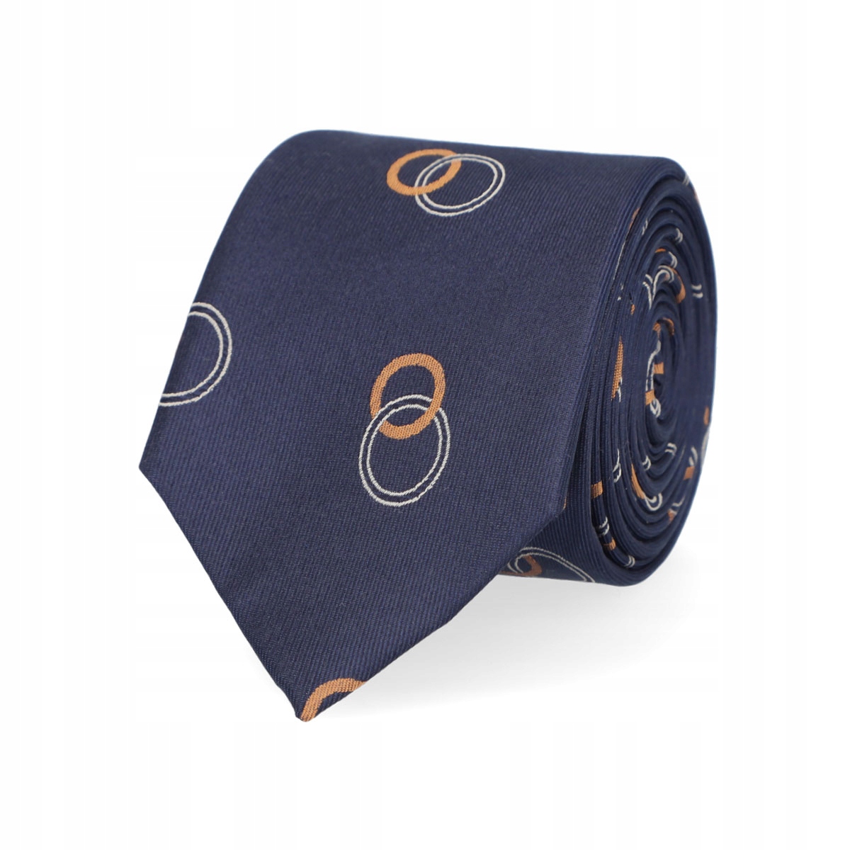 

Krawat Jedwabny Granatowy w Koła Lancerto M.1138