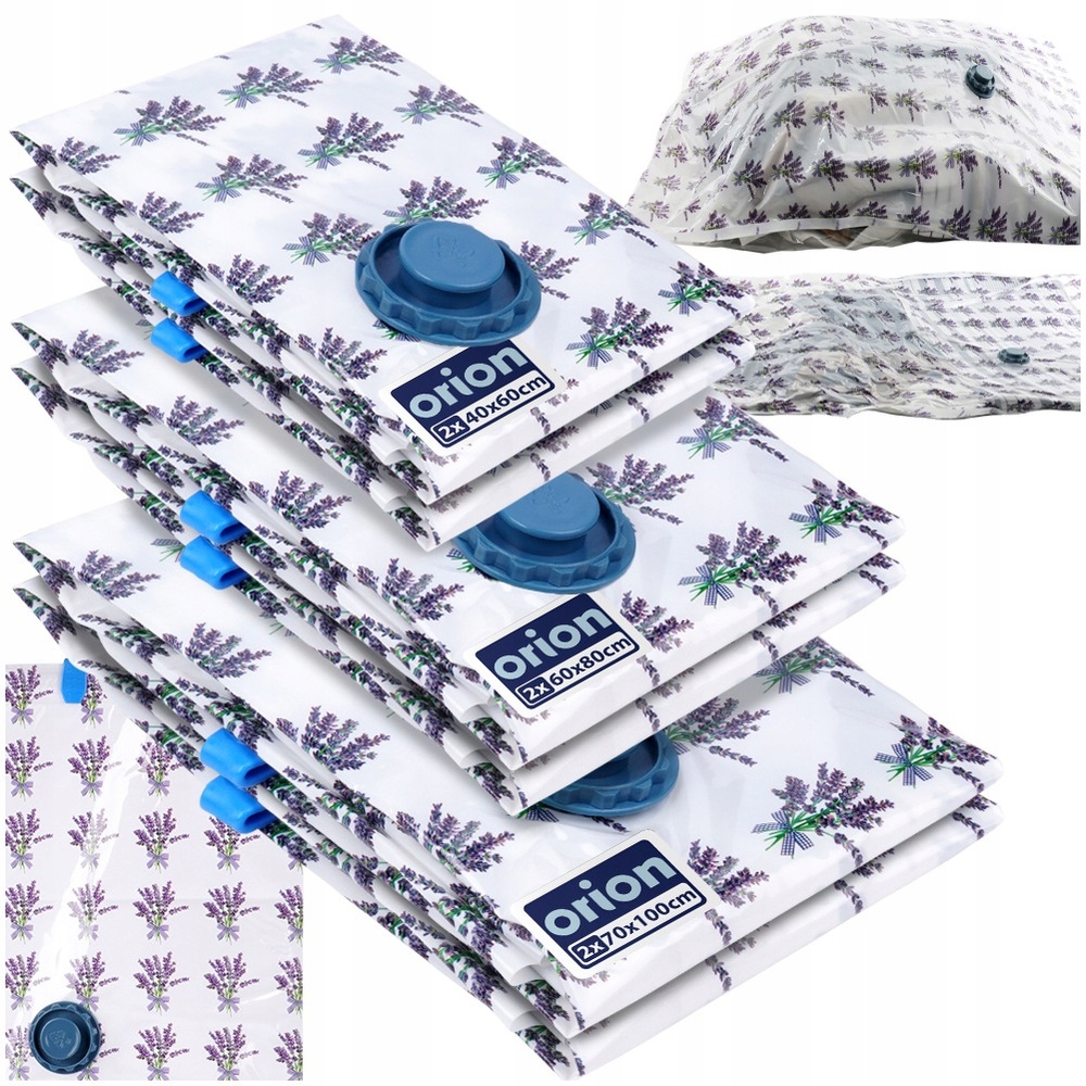 Levně Vakuové sáčky na oblečení a ložní prádlo levandulové 40x60 60x80 70