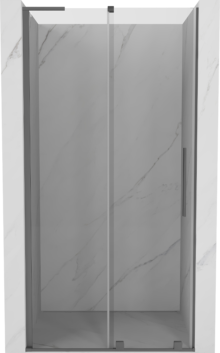 Mexen Velar L Drzwi Prysznicowe Rozsuwane 120 CM Transparent Gun Metal