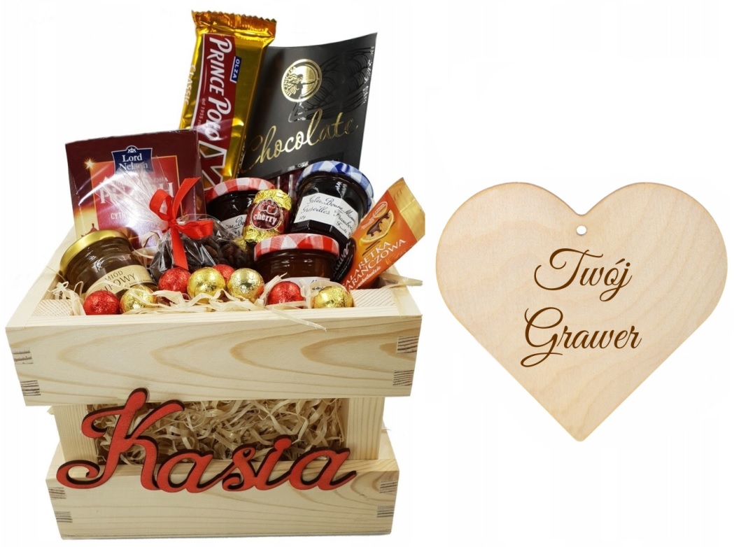 Levně Dárkový koš Gravírovací čaj Dárek sada medu Den babiček na Vánoce