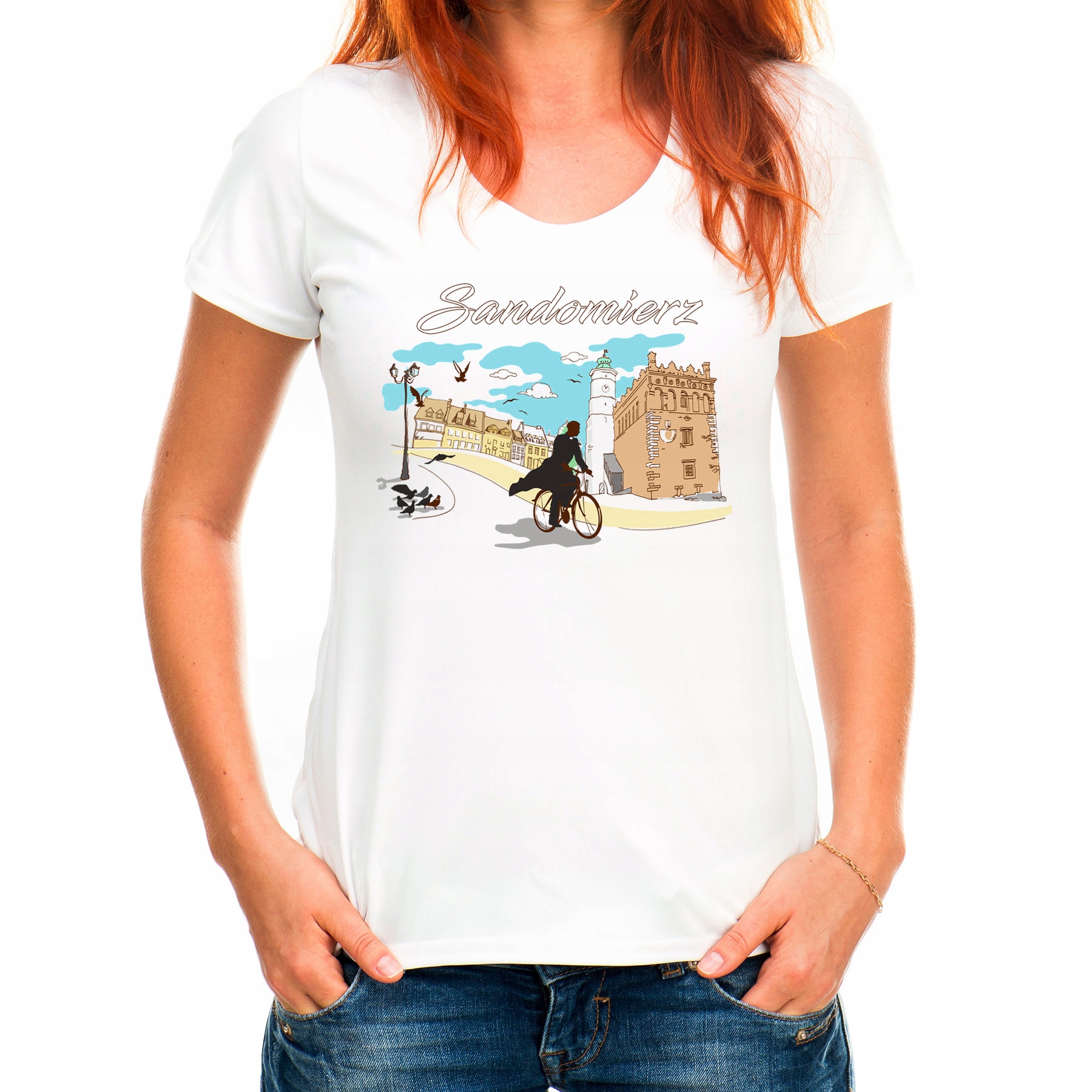 

Koszulka Sandomierz Rynek (L):: XL,: biały