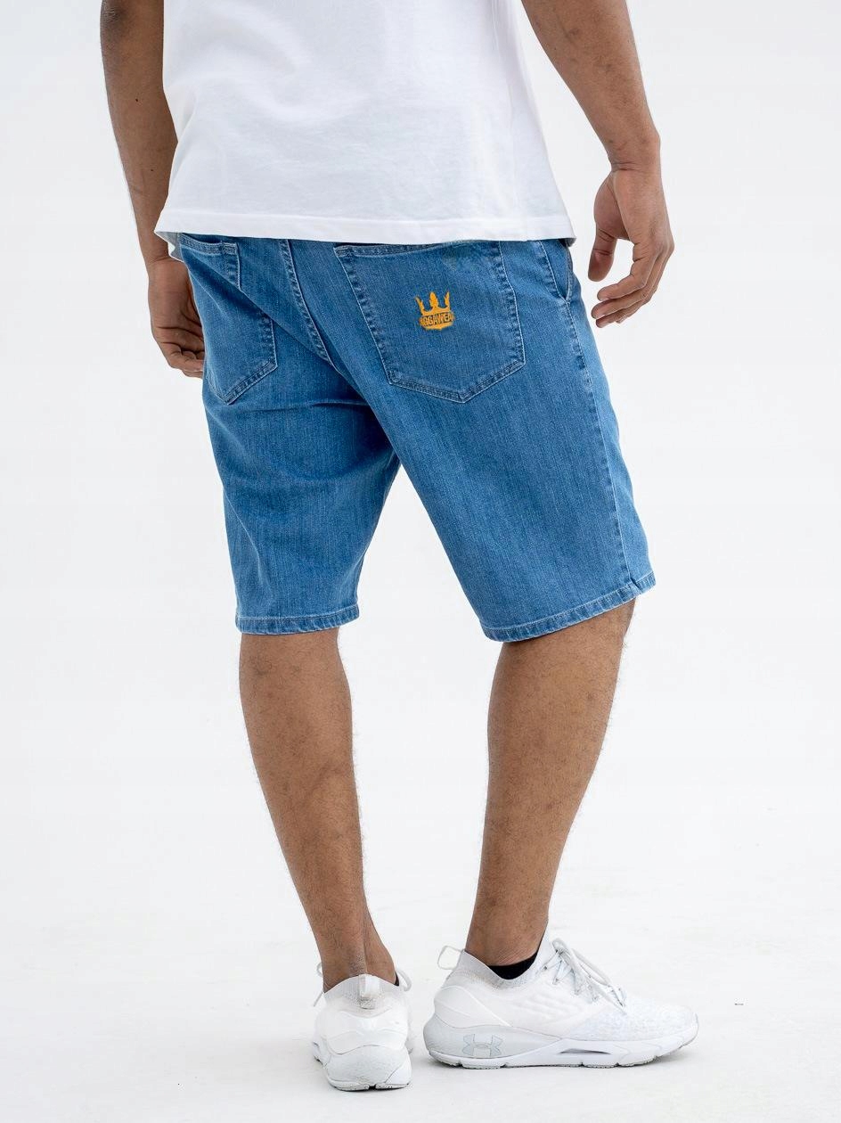 Krátké Kraťasy Kraťasy Pánské Sprane Modré Zlaté Jigga M