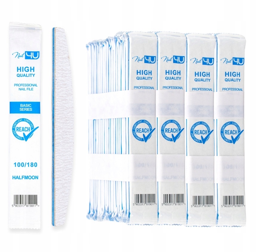 Nail4U Pilnik papierowy Basic Łódka gradacja 100/180 100szt