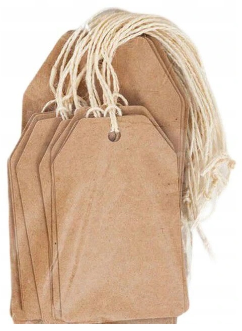 

Zawieszki ze Sznureczkiem do Prezentów Kraft 20szt