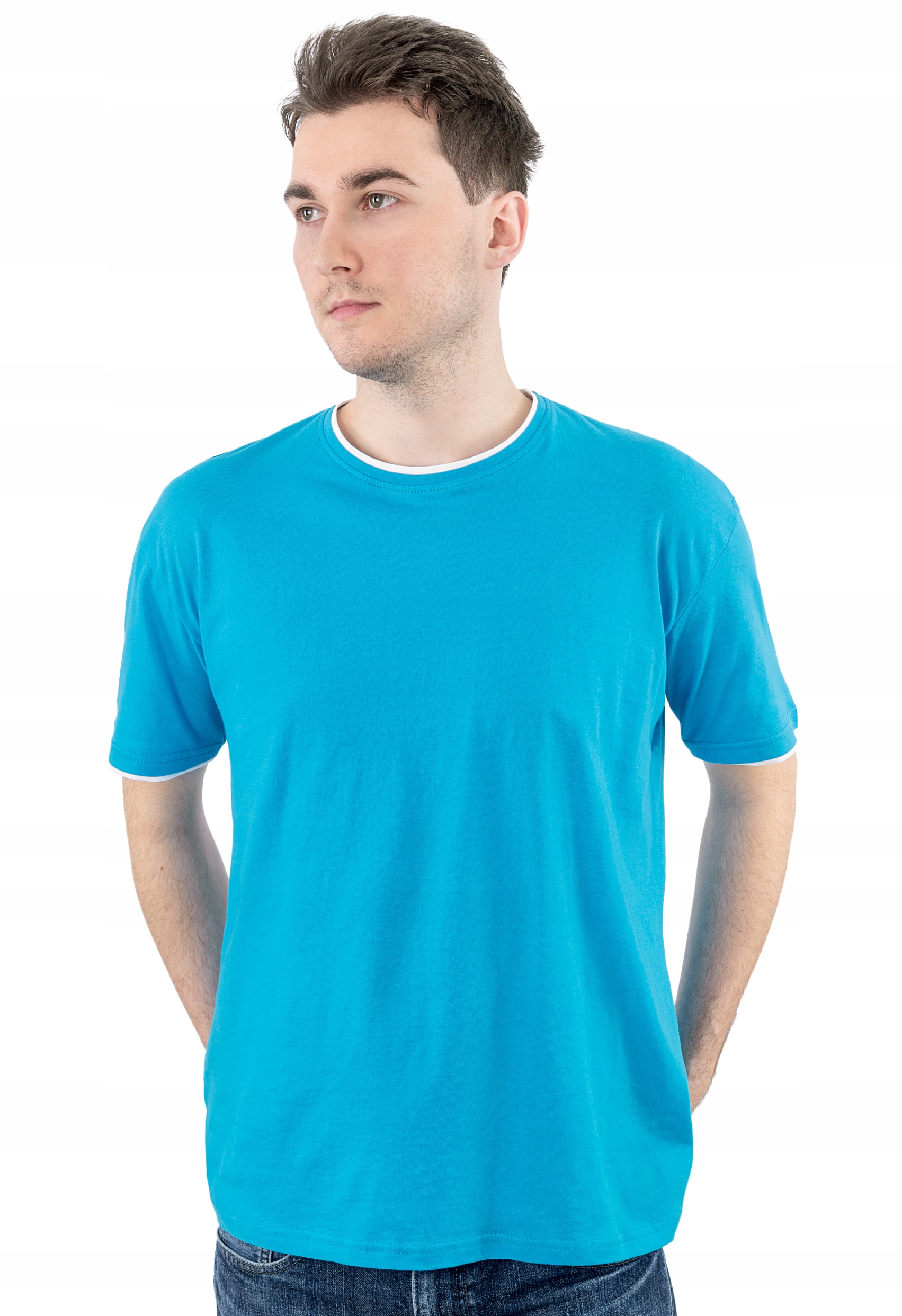 

Tshirt Koszulka Podkoszulek Męski 24E M turkusowy