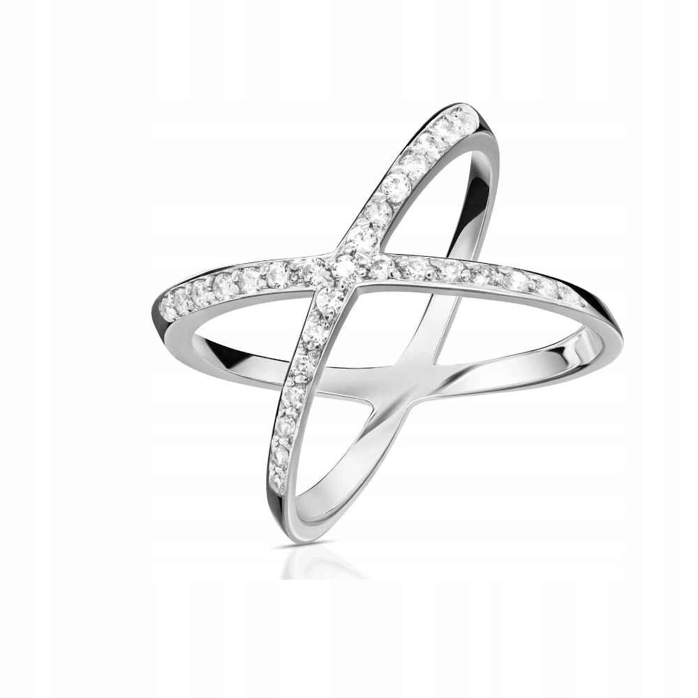 Prstýnek Stříbrný Na Palec 925 S Kameny Netypický Originální Vel. 14