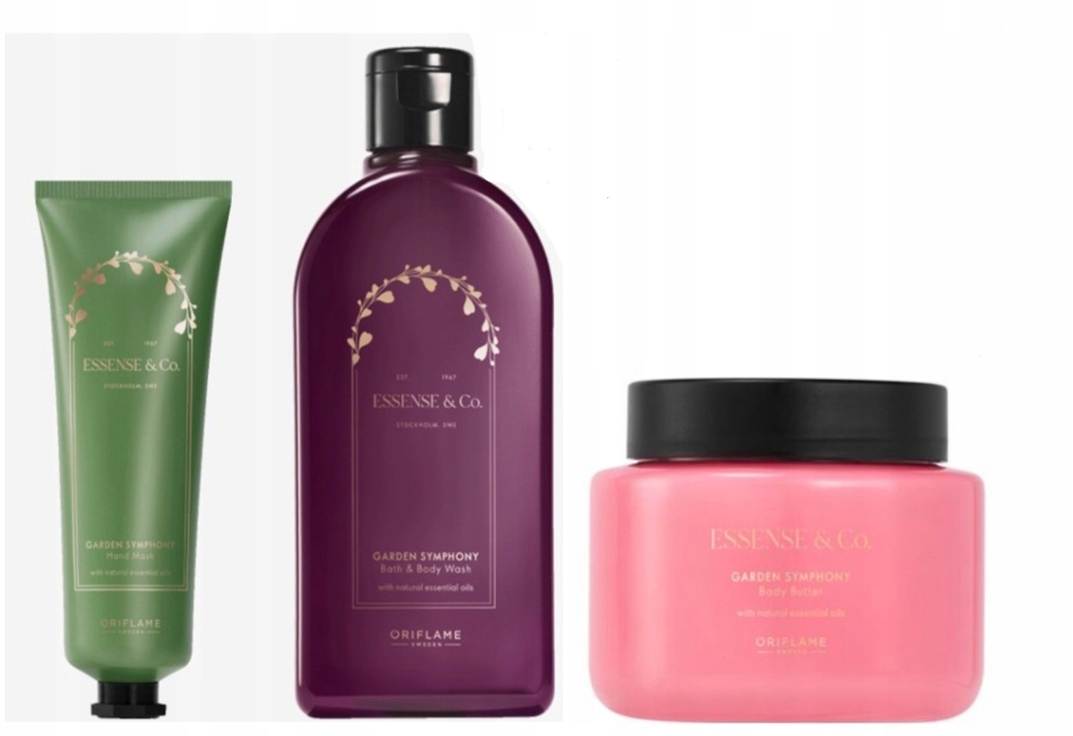 Oriflame zestaw Essense& Garden Symphony żel+ balsam +maska do rąk