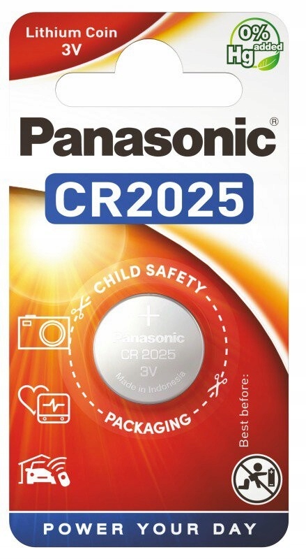 

Bateria litowa Panasonic CR2025 3V 1szt. Blister