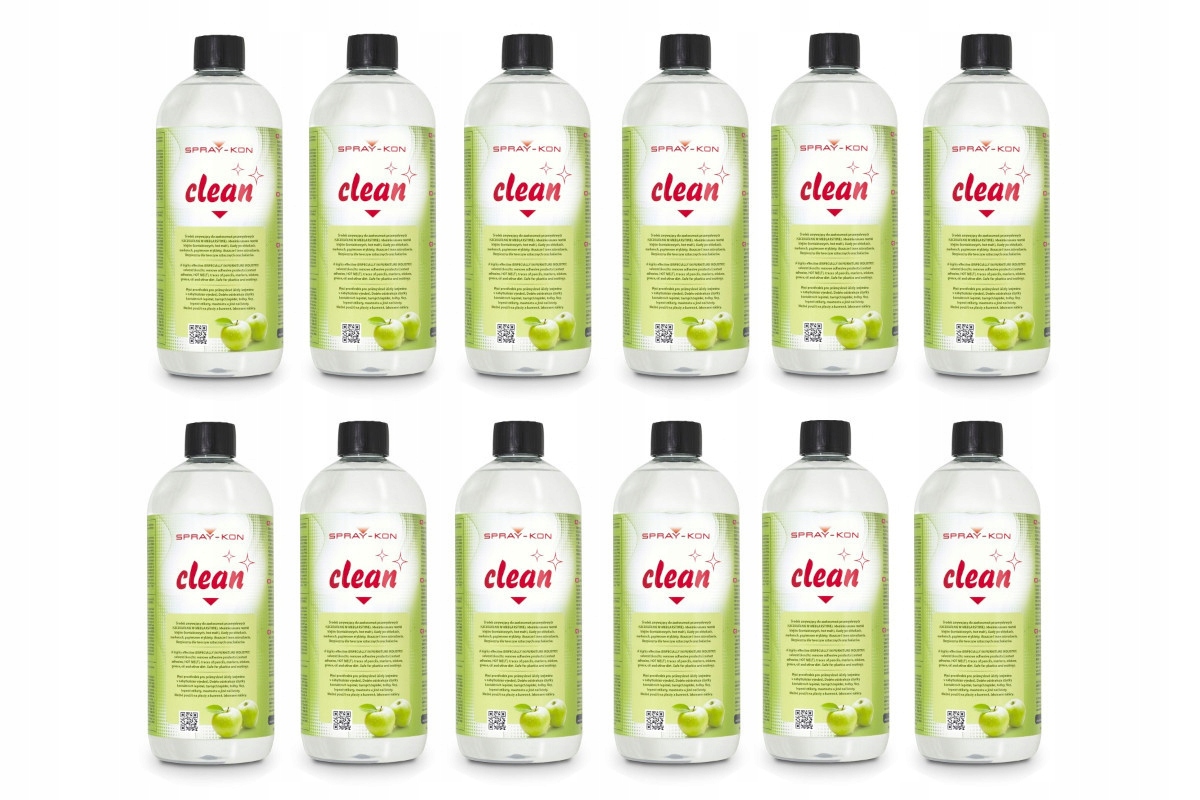 SPRAY-KON CLEAN preparat zmywający 1L jabłko 12szt