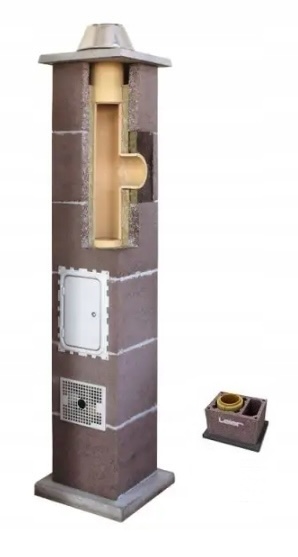 Keramický kouřový komínový systém Leier izolovaný 5 m fi 250 zateplený ventilátor