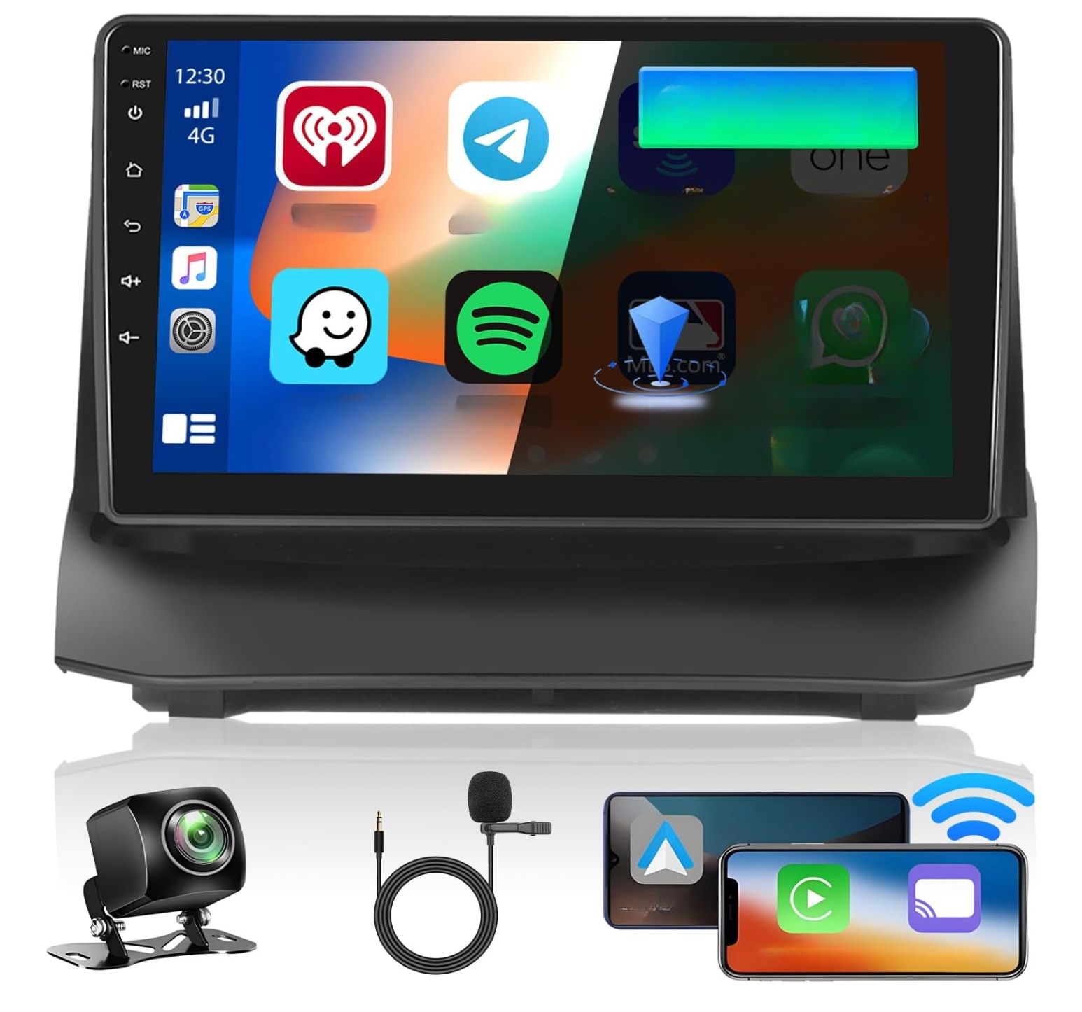 Radio Android 2 Din Ford Fiesta VII MK7 2009-2017 CarPlay 2+64 Gb 9"