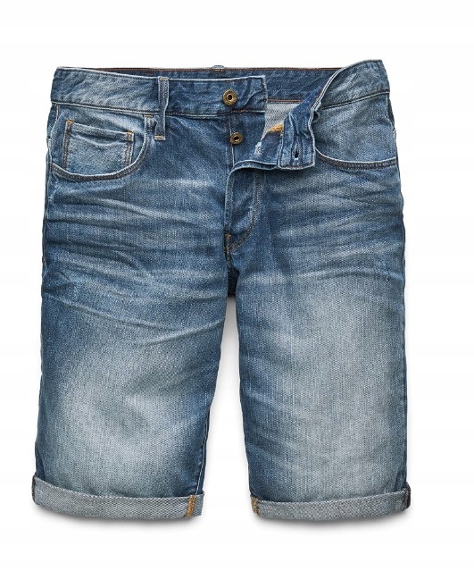 G-star 3301 Pánské Šortky Kraťasy Jeans D07432-8973-424 Modré vel. 38